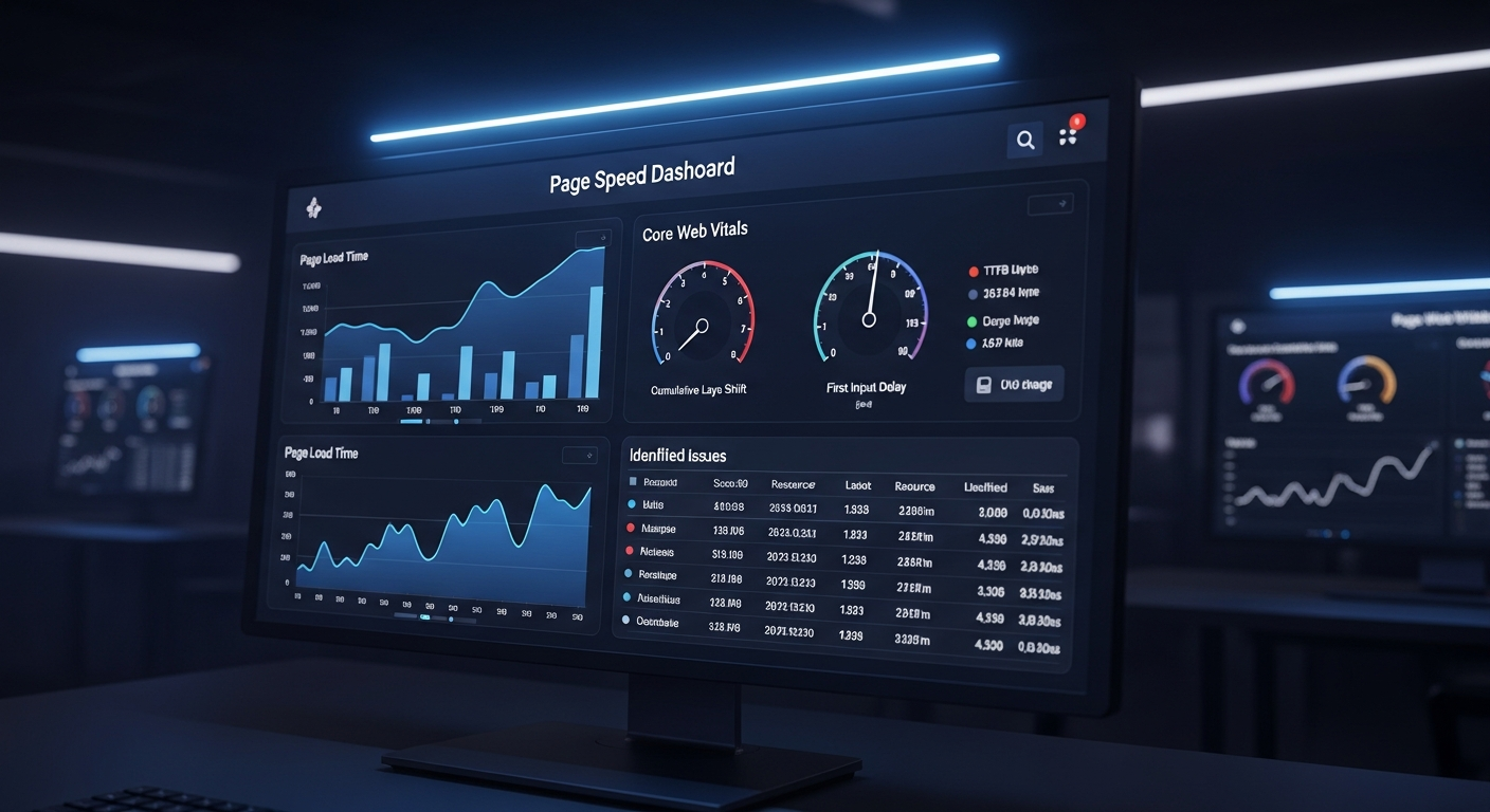 Dashboard showing technical seo results for McDonough businesses
