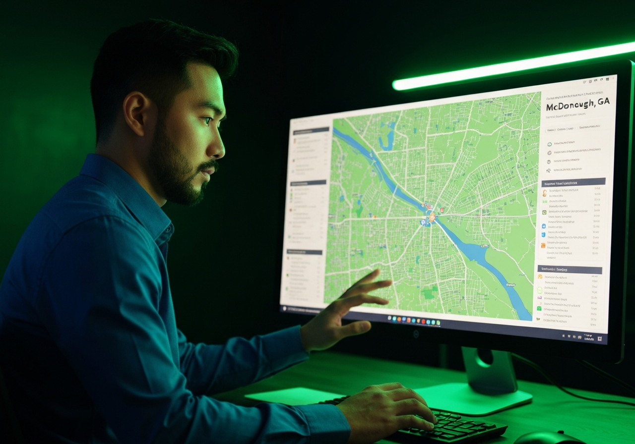Dashboard showing local seo services results for Henry County businesses