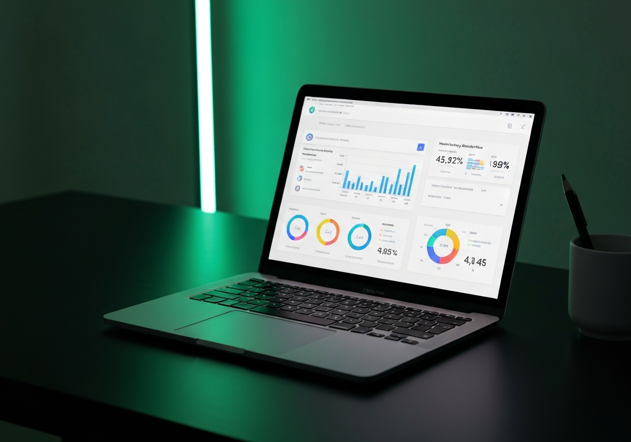 Analytics dashboard displaying search visibility and conversion growth in Stockbridge GA