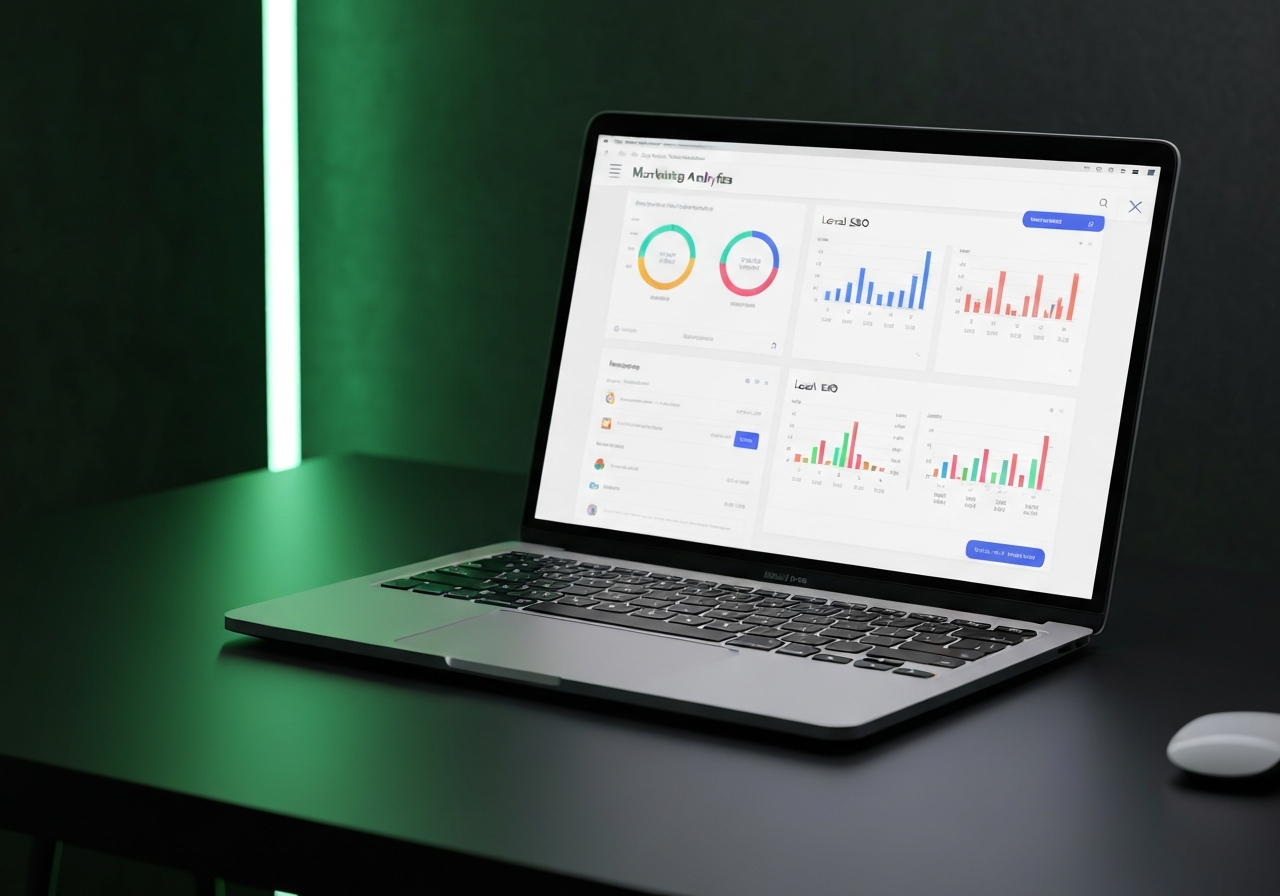 Analytics screen displaying increased website traffic for a Locust Grove business