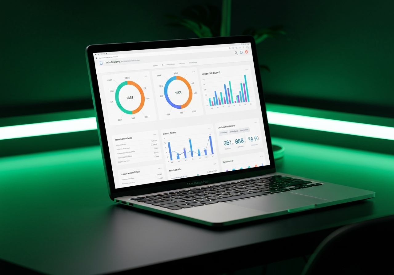 Digital tracking tool showing AI marketing ROI for Lawrenceville businesses