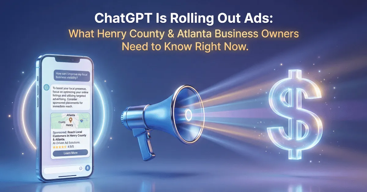 ChatGPT Is Rolling Out Ads: What Henry County & Atlanta Business Owners Need to Know Right Now