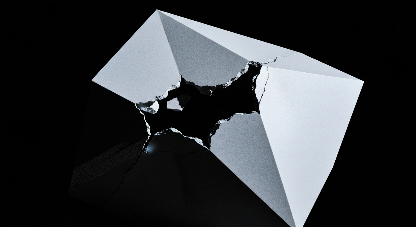 Abstract broken geometric shape