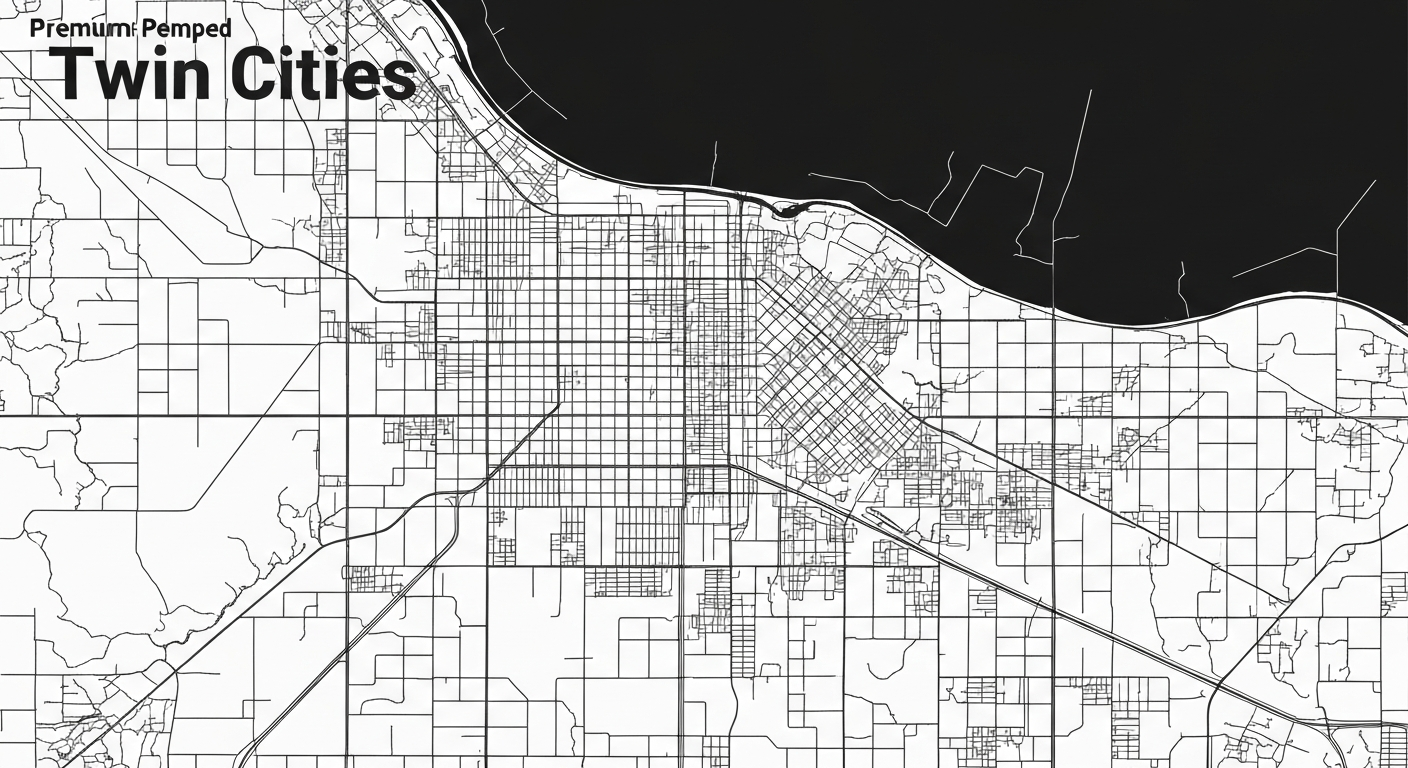 Abstract map of Twin Cities metro area