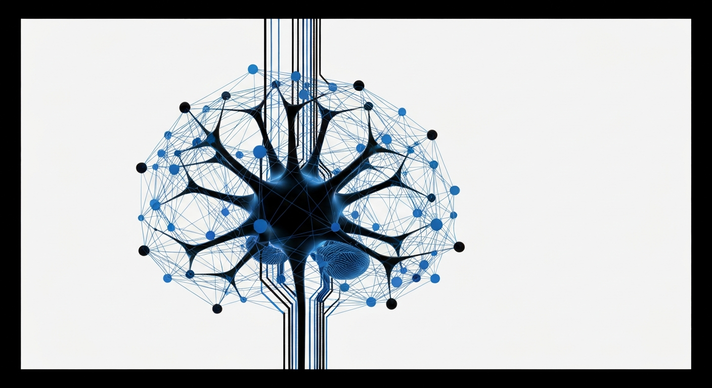 Abstract artificial intelligence brain or neural network