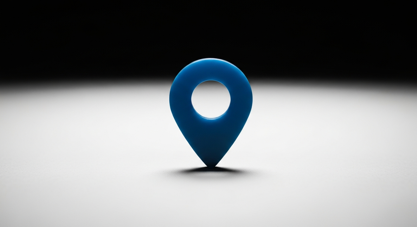Abstract map pin icon representing local search optimization