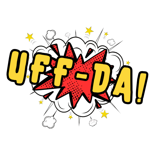 Website homepage for Uff-Da Music, Music brand and creative identity