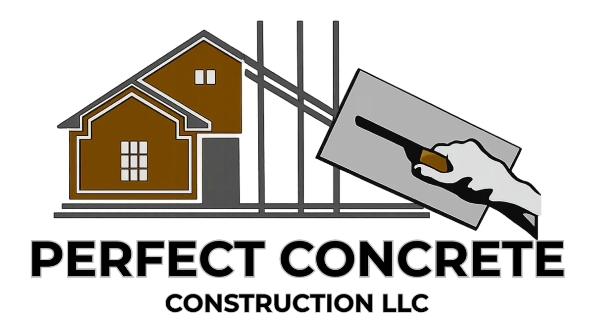 Website homepage for Perfect Concrete Construction, Custom residential and commercial concrete work
