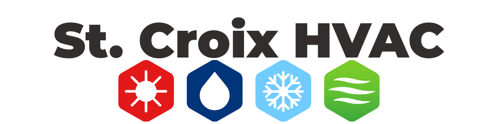 Website homepage for St. Croix HVAC, Heating, cooling, and indoor air quality