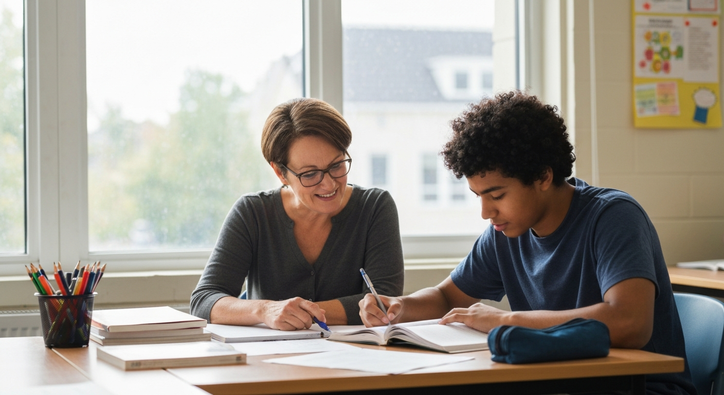 Overview of a child's first educational support session, building comfort and school readiness