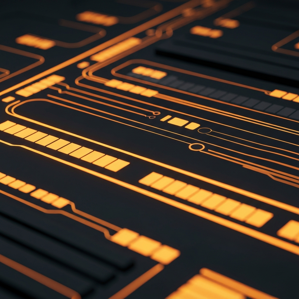 High-tech dashboard visualization