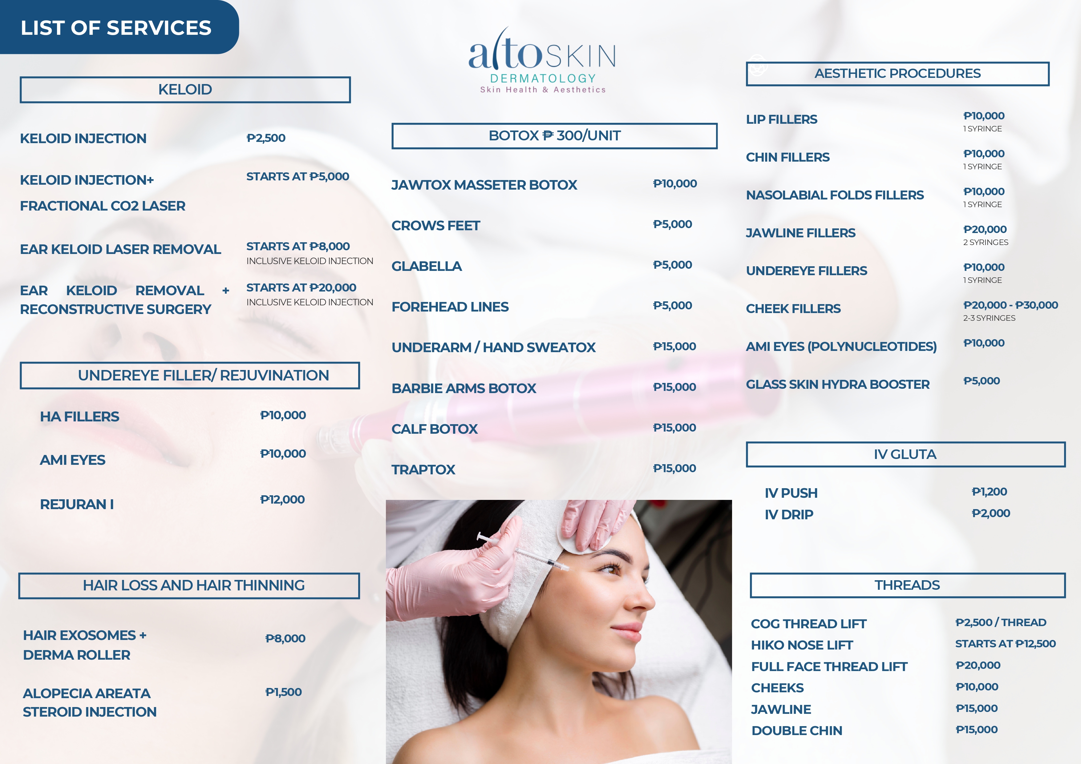 Service Menu Page 1