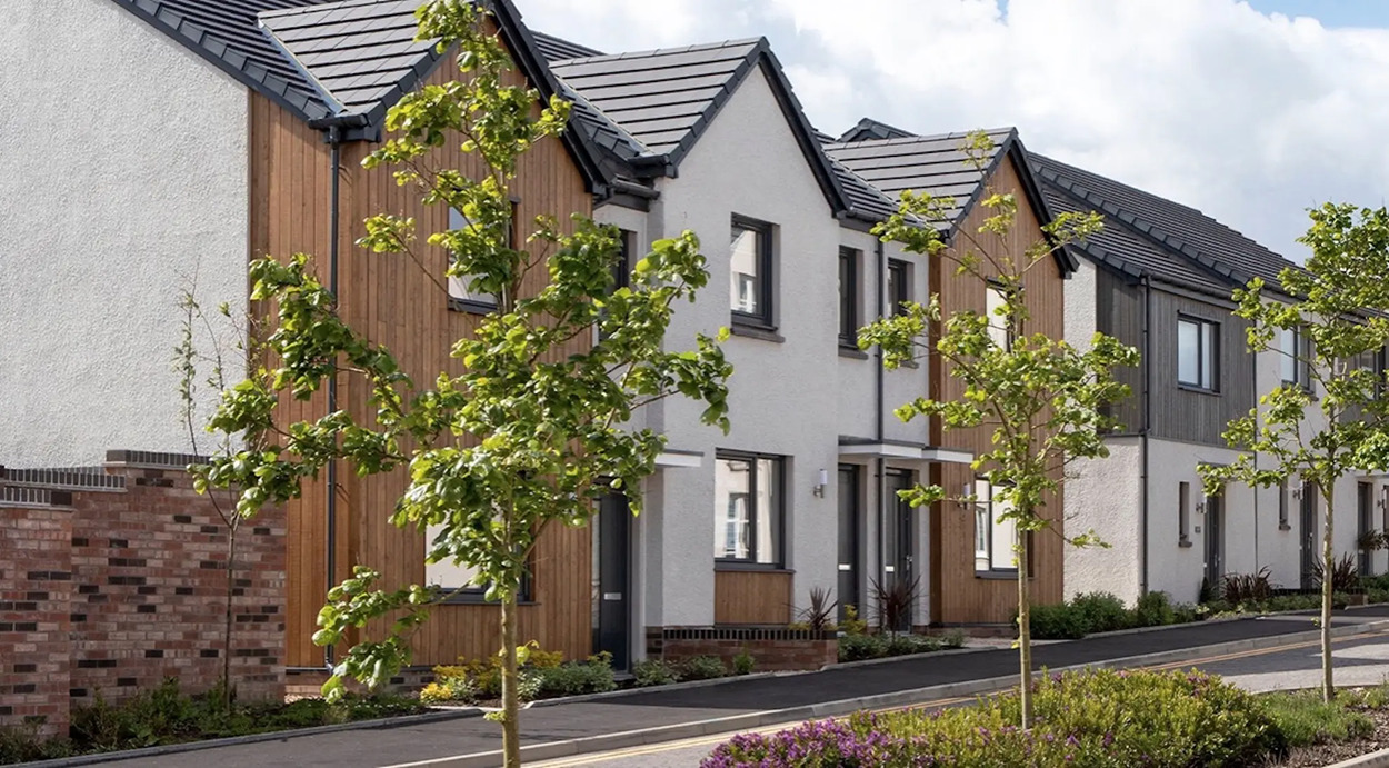 Modern UK new build detached family home on a residential estate
