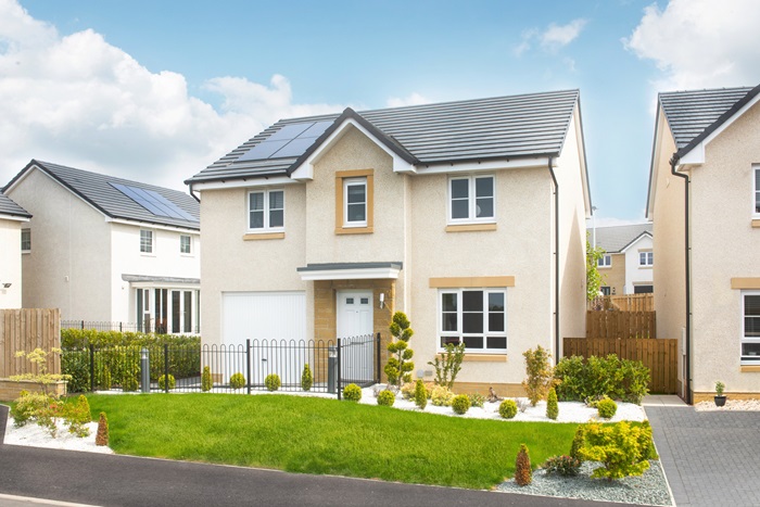 Modern UK new build detached family home on a residential estate