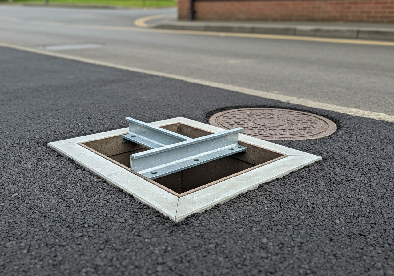 Completed ironwork raising with flush finished level and reinstated asphalt — Paddway Roadworks