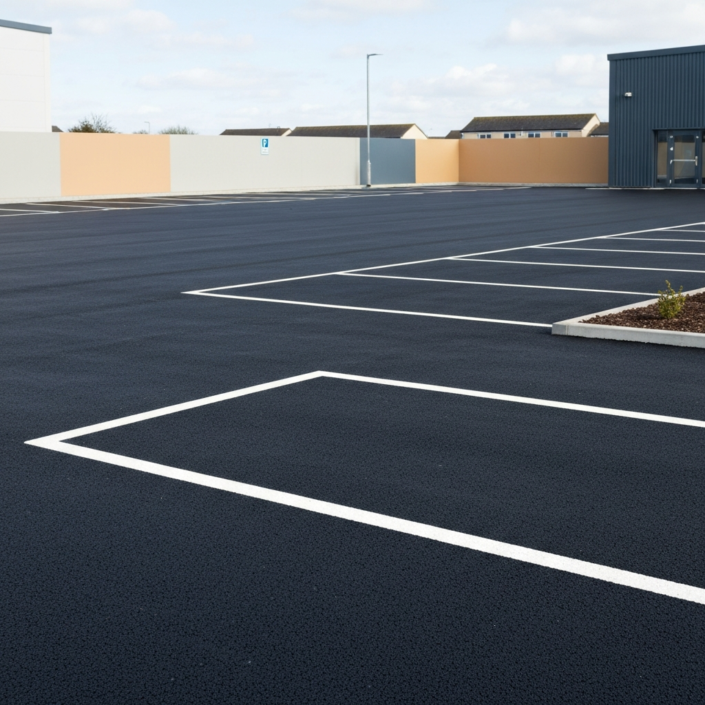 Commercial car park resurfacing project in Rotherham, South Yorkshire