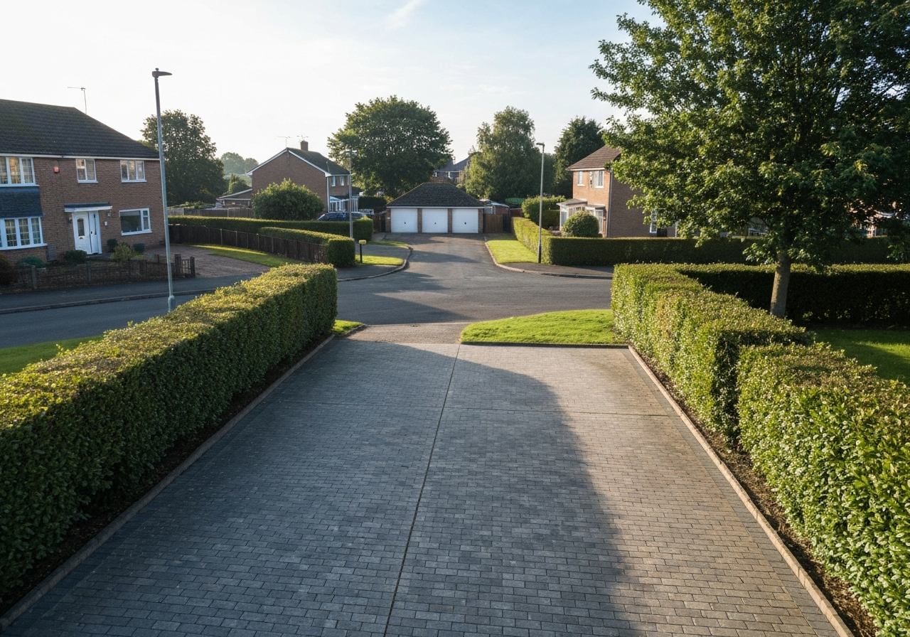 Concrete block paving driveway in Doncaster, South Yorkshire