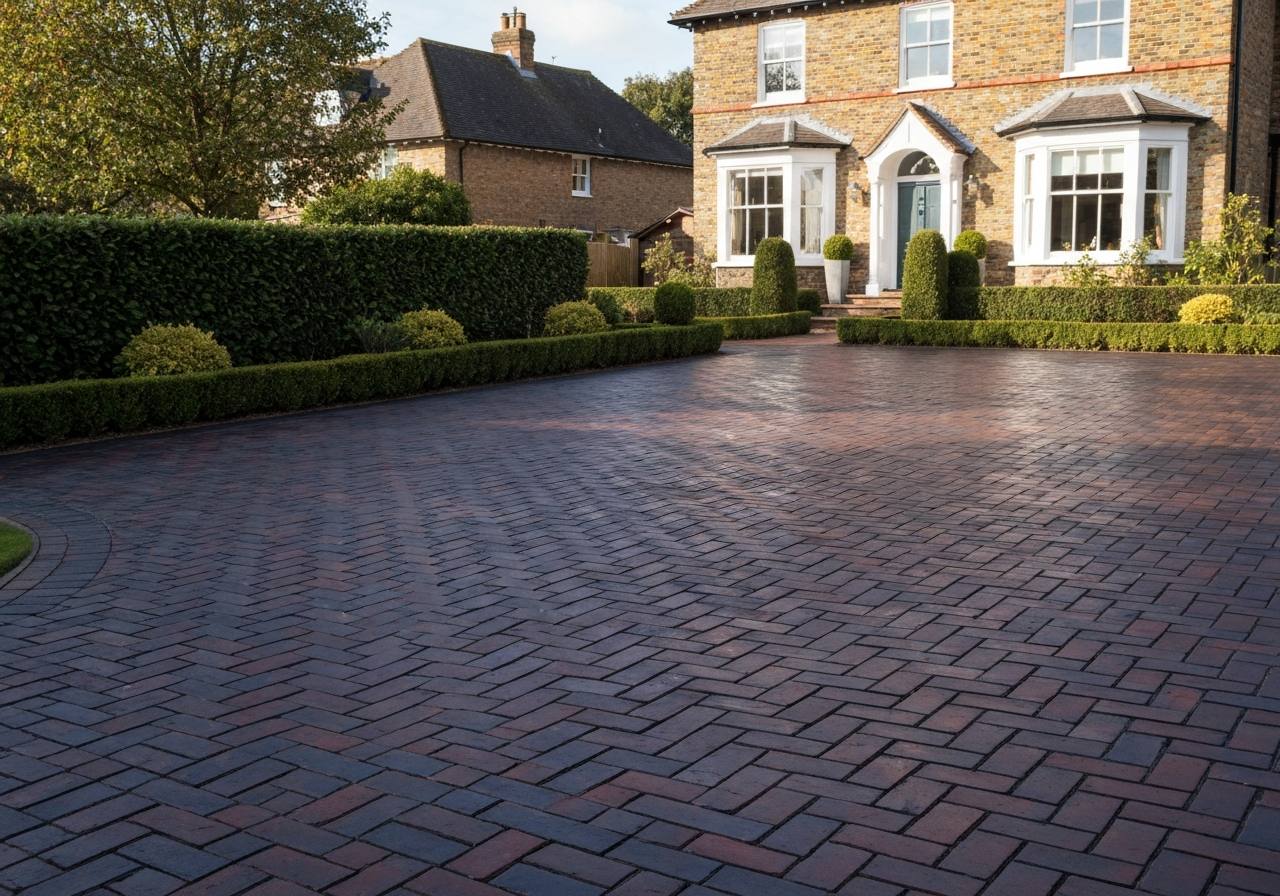 Clay paver driveway completed in Lincoln, Lincolnshire
