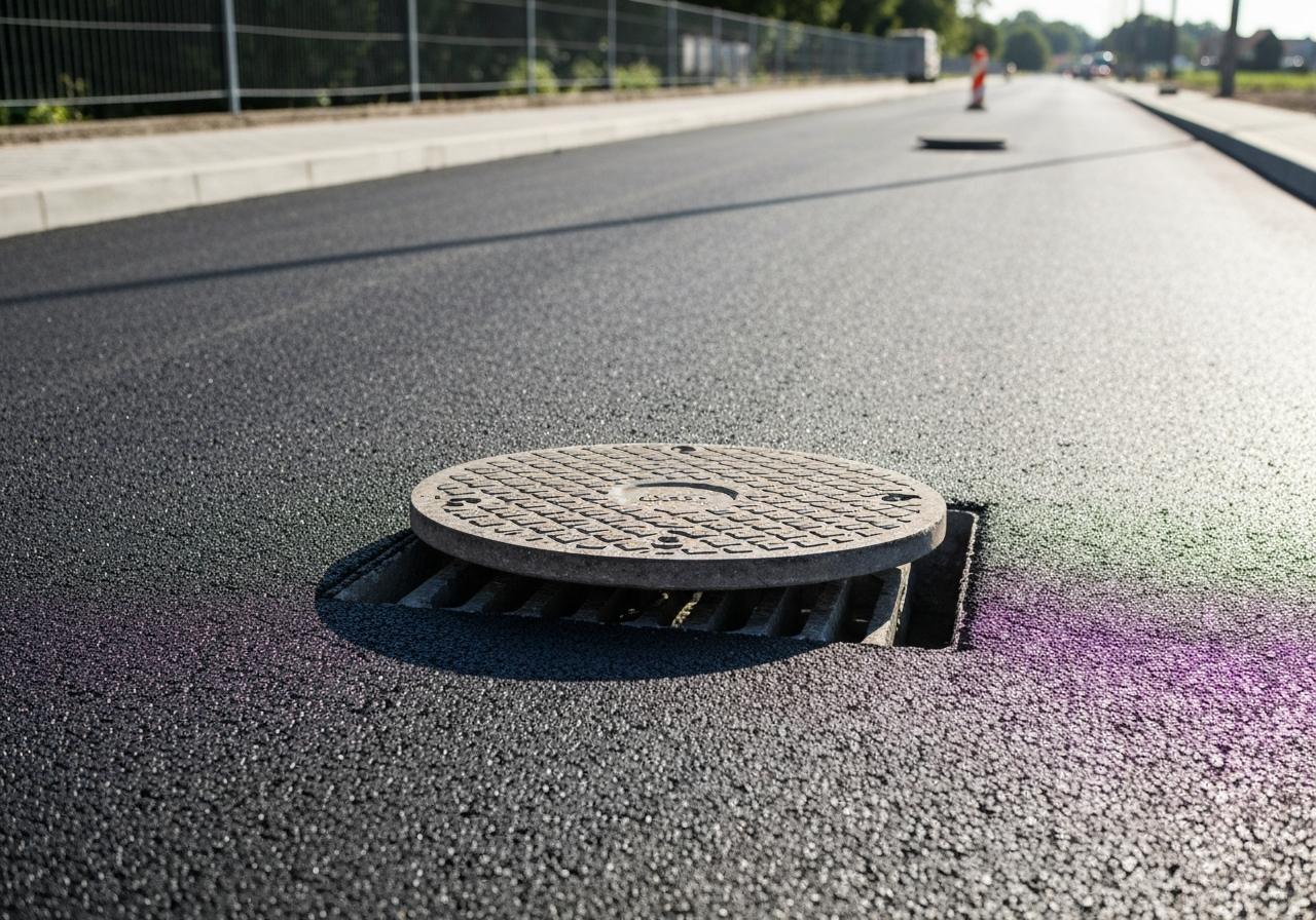 Drain gully cover raising and reset in Nottinghamshire — Paddway Roadworks