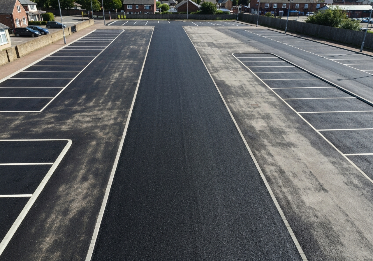 Commercial car park resurfacing in Mansfield, Nottinghamshire