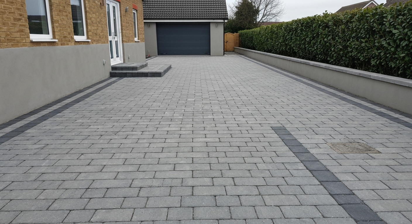 Block paving driveway installation in Lincolnshire by Paddway Roadworks