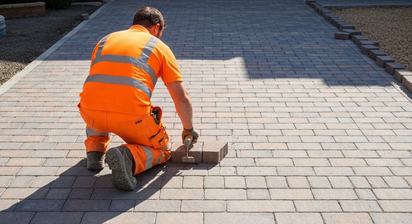 Paddway Roadworks team rolling tarmac wearing course for a smooth finish