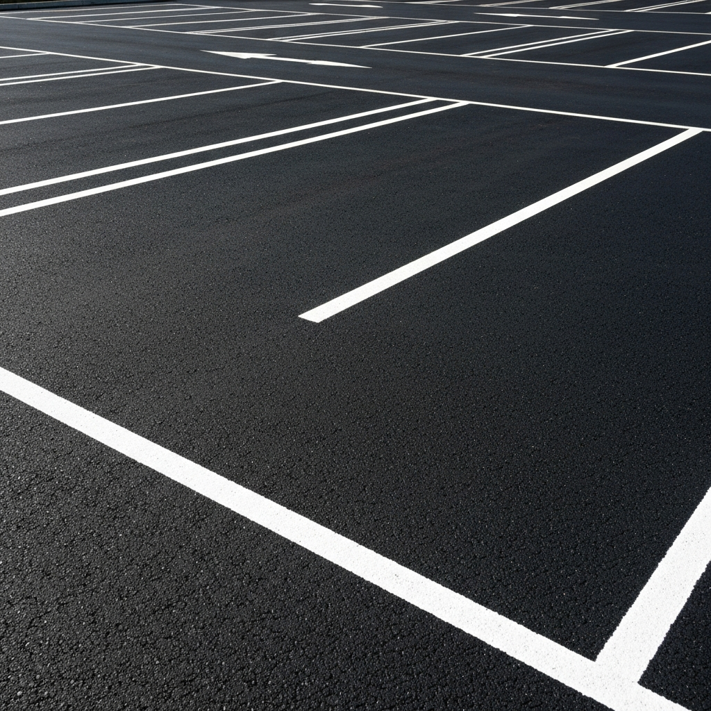 Line marking reinstatement after slurry sealing a commercial car park — Paddway Roadworks