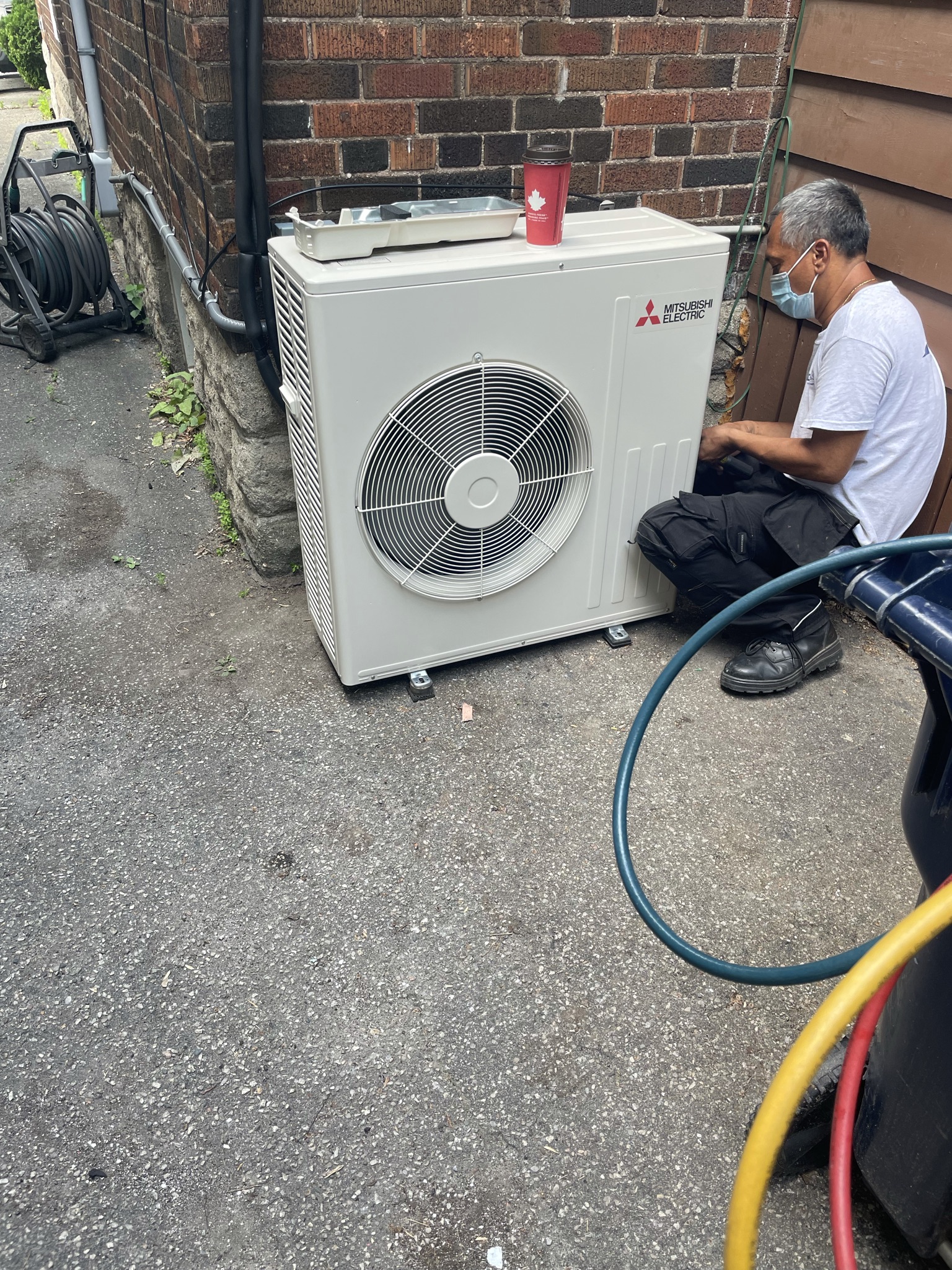 Mitsubishi Electric ductless mini-split outdoor unit install