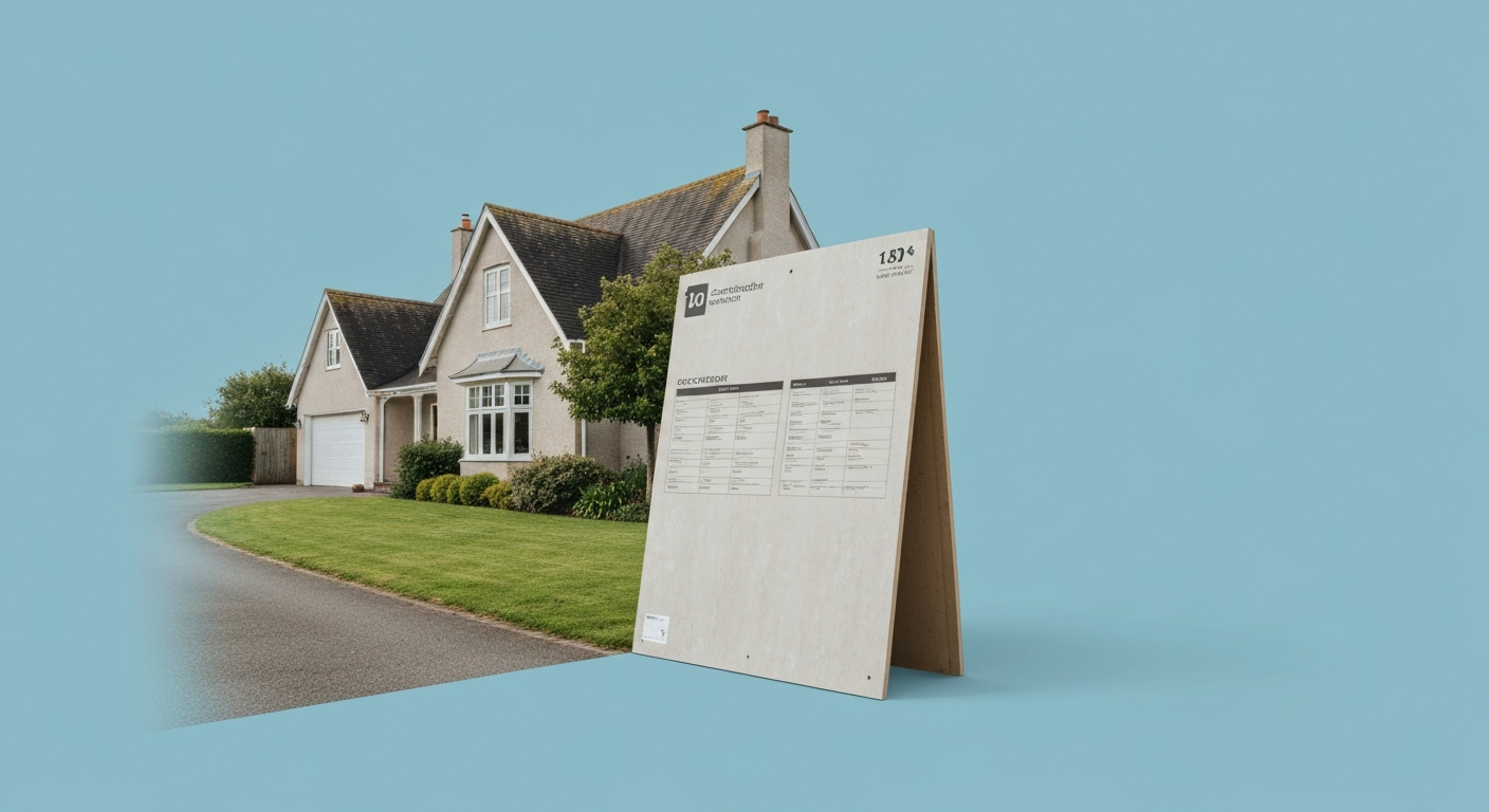 SC Roofing site board outside a Warwickshire detached home