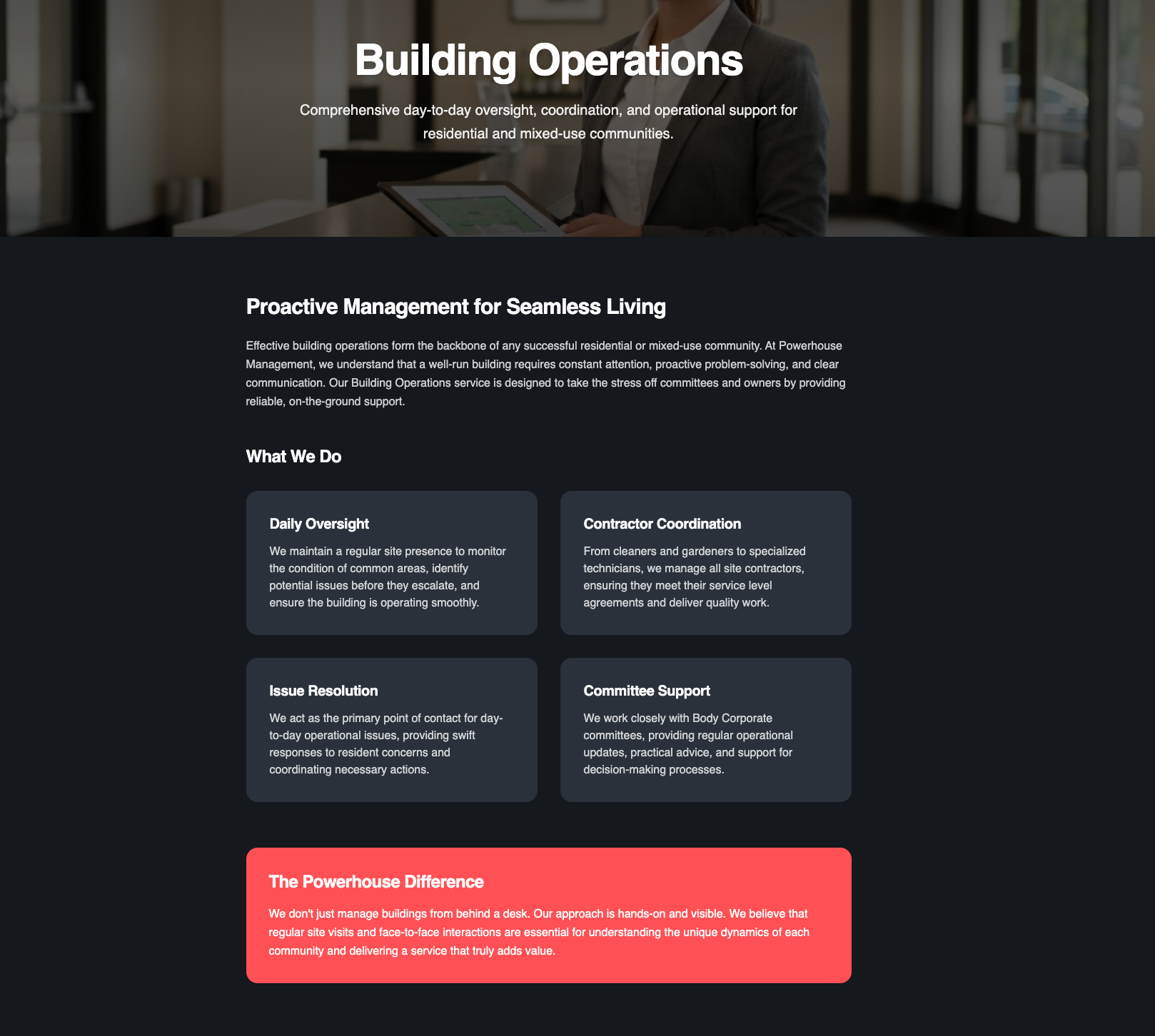 Powerhouse Management After 8