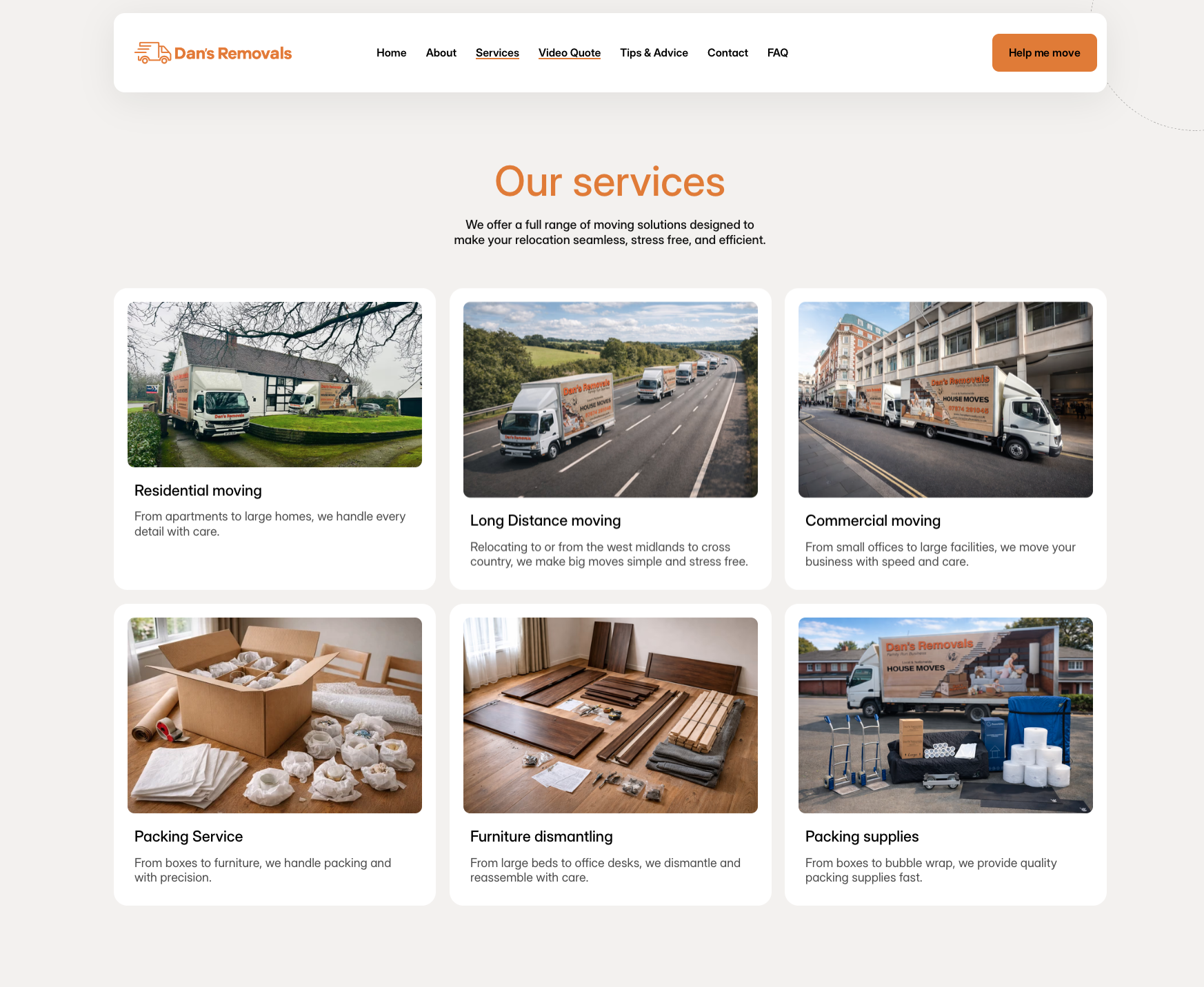 Dan's Removals After - Services