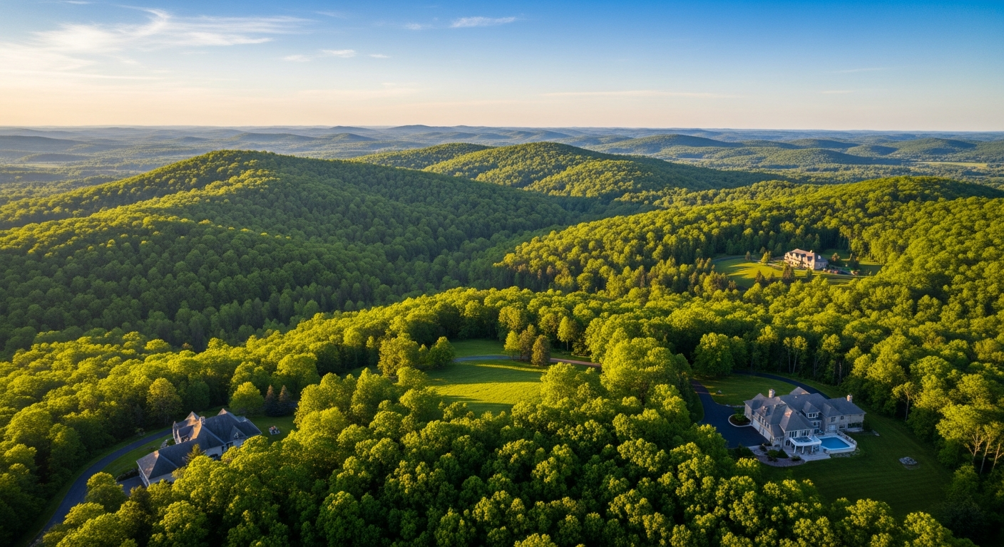 Aerial view of Glimmerglen Hills