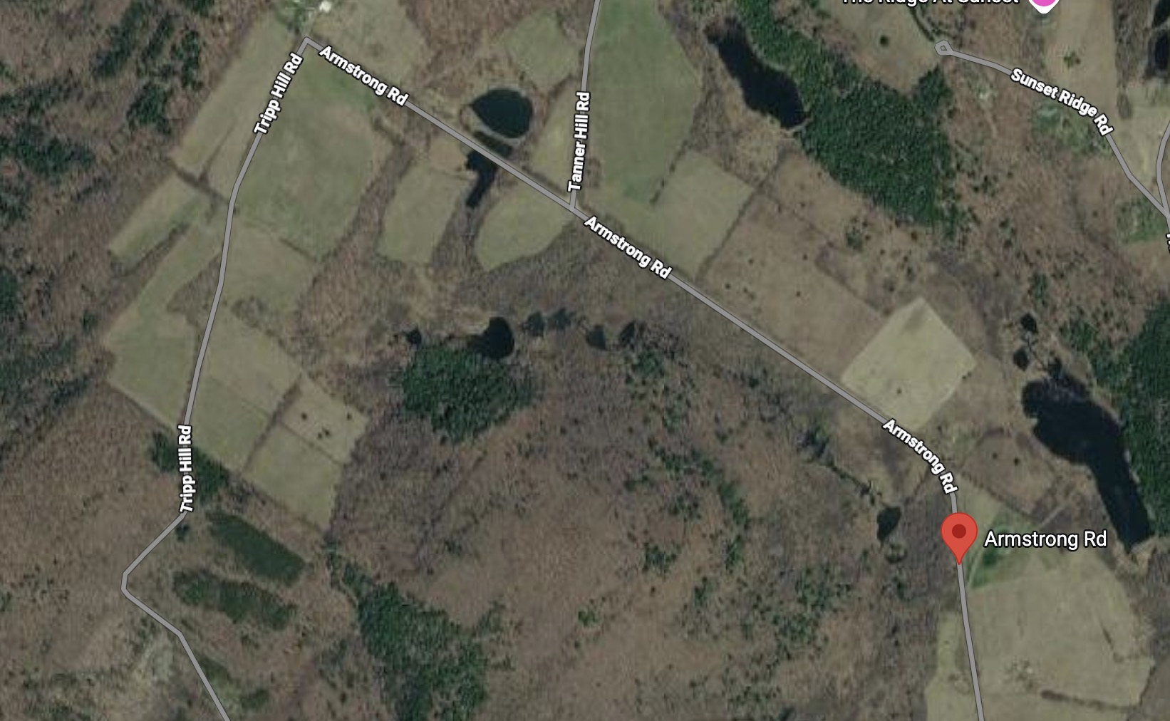 Satellite view of land parcels
