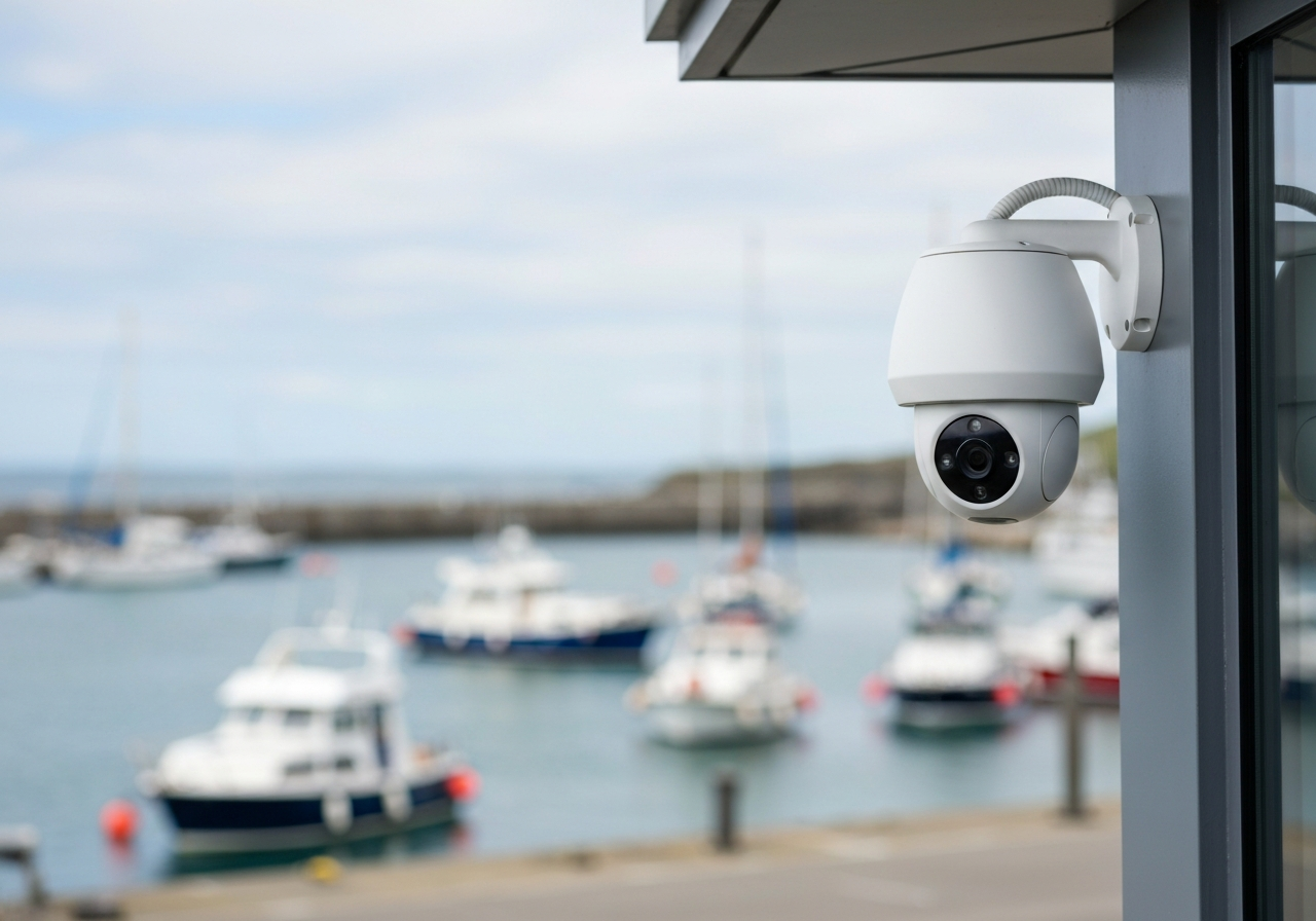 CCTV system for business near Falmouth harbour Cornwall