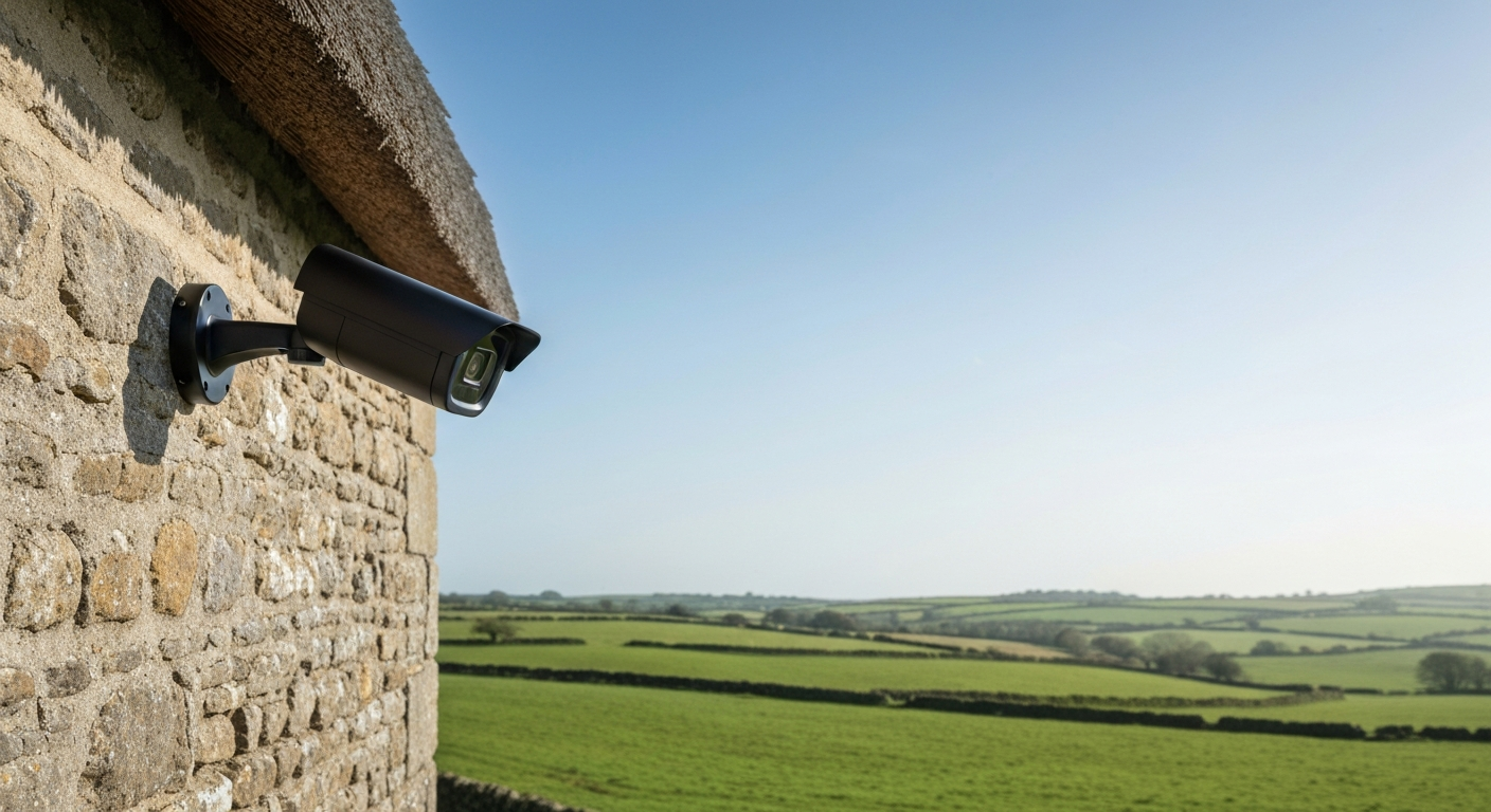 Farm CCTV installation near Helston Cornwall