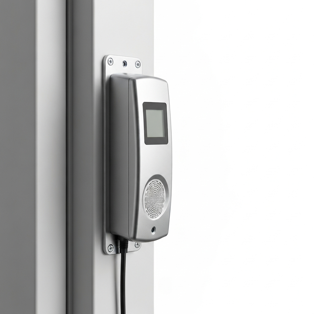 Biometric fingerprint access control reader on office door Cornwall