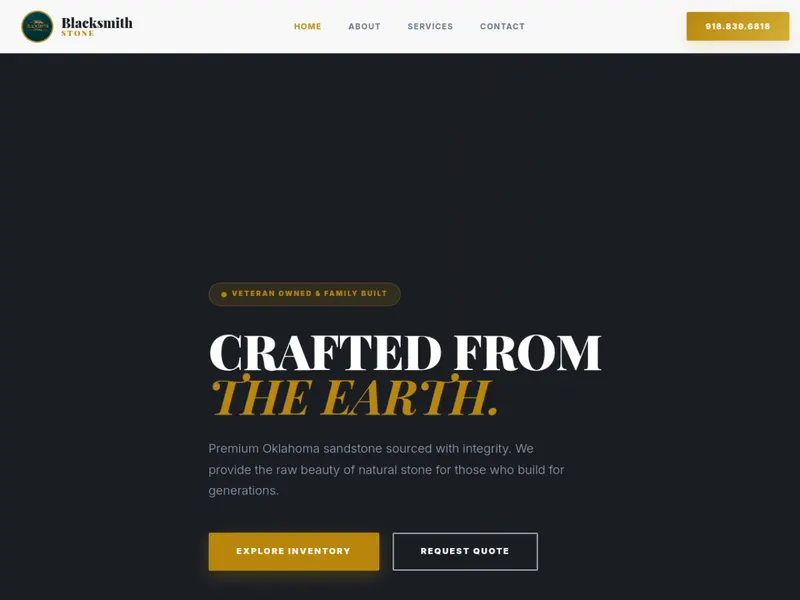 Blacksmith Stone website preview