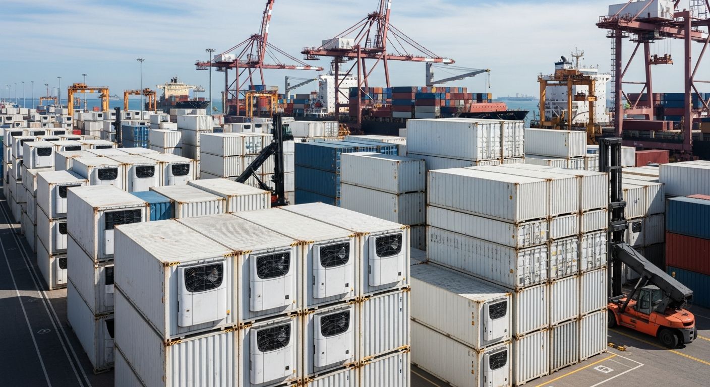 Refrigerated container for perishable freight