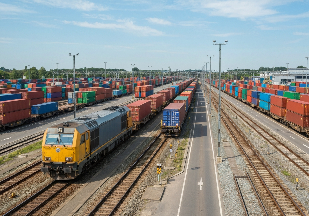 Intermodal rail yard