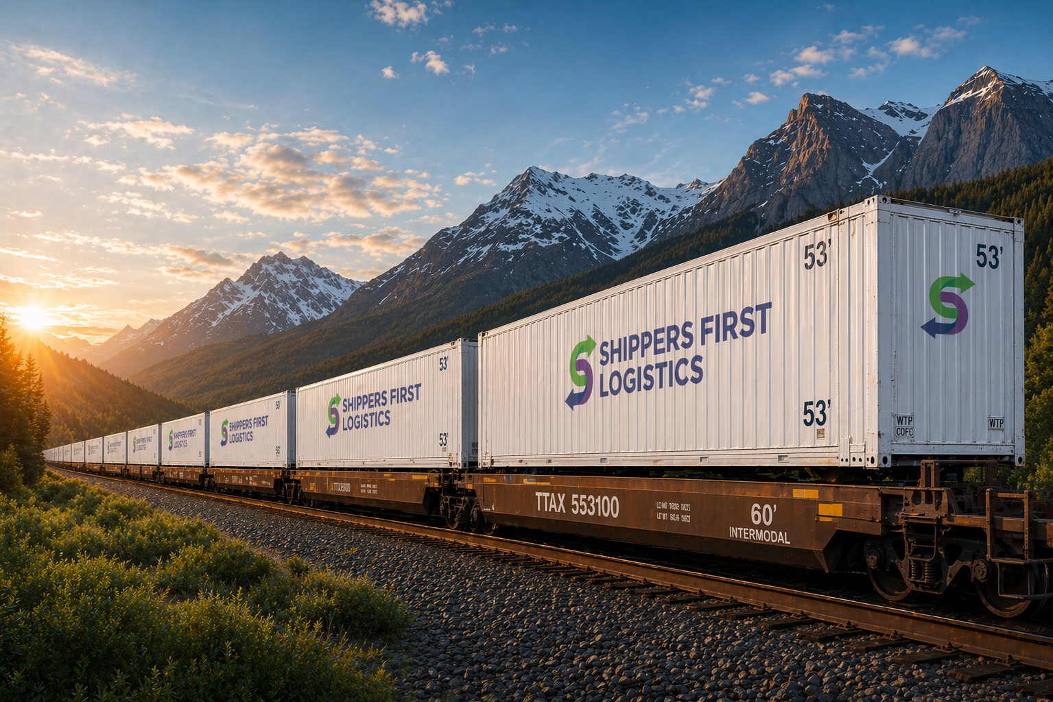 Intermodal freight train