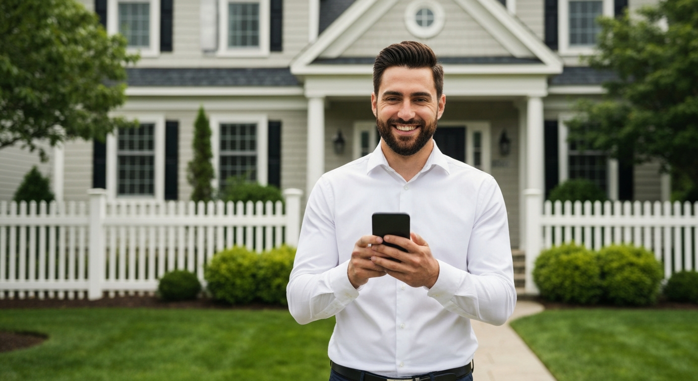 Real estate agent receiving new leads