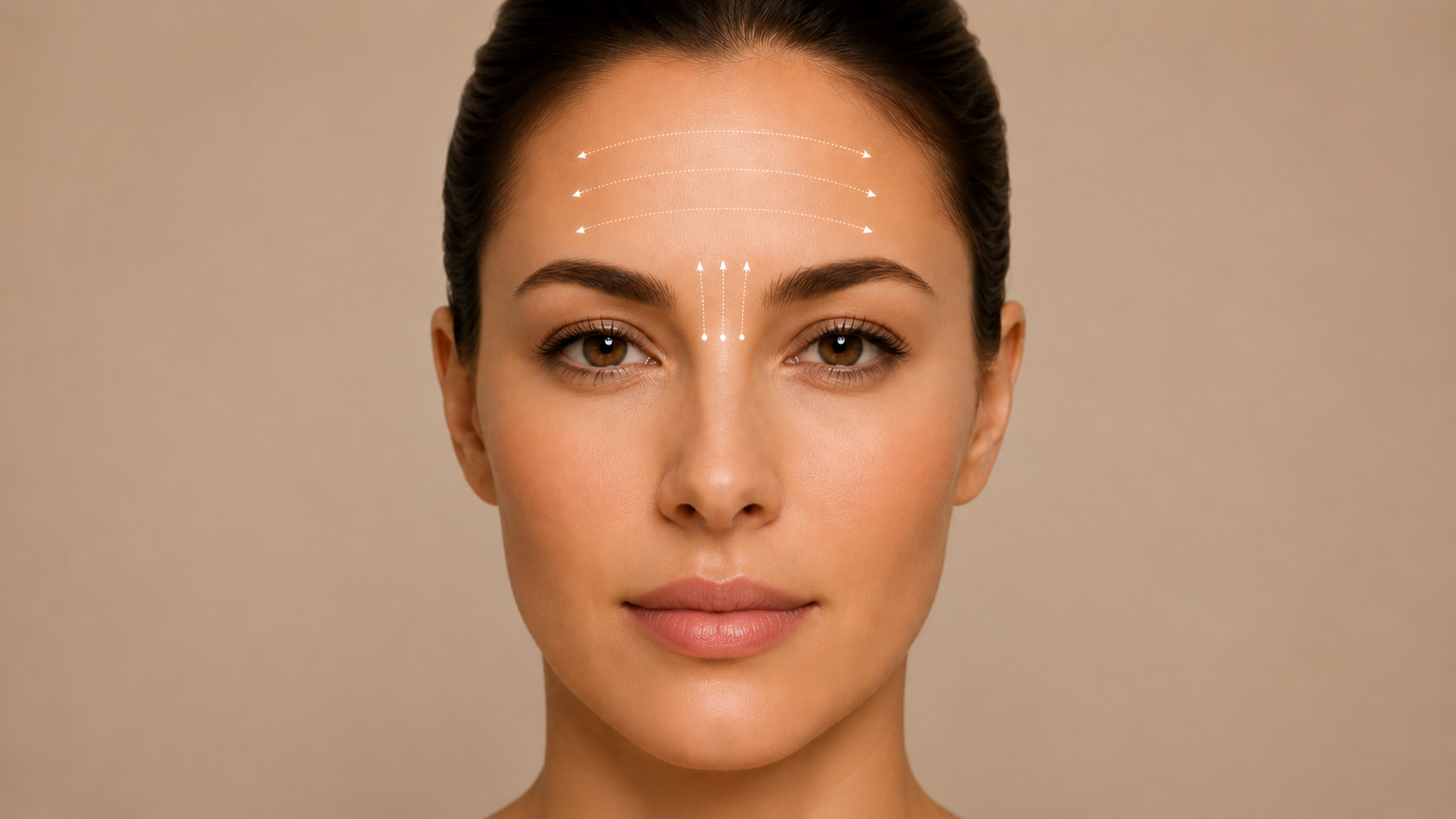Frente y entre cejas