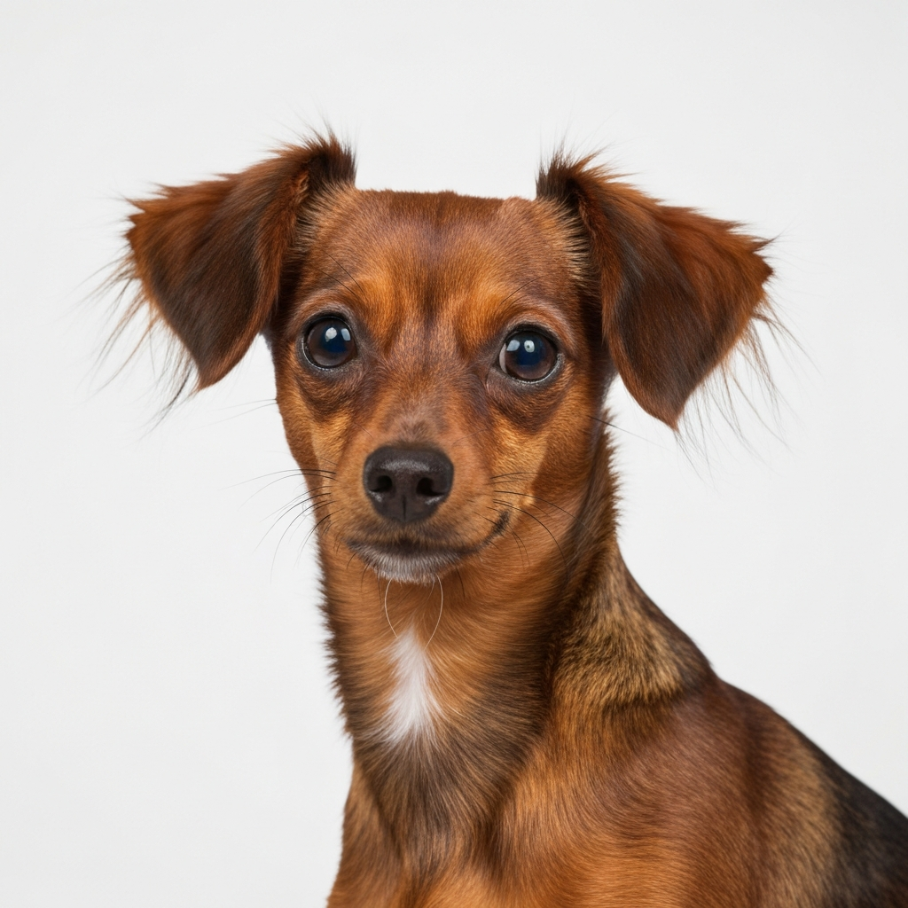 Close up portrait of a Toy Fox Terrier
