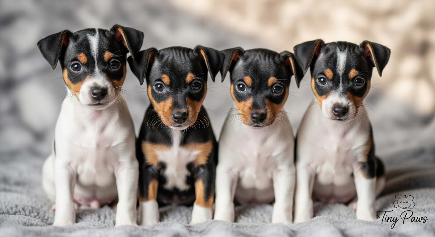 Toy Fox Terrier standing proudly