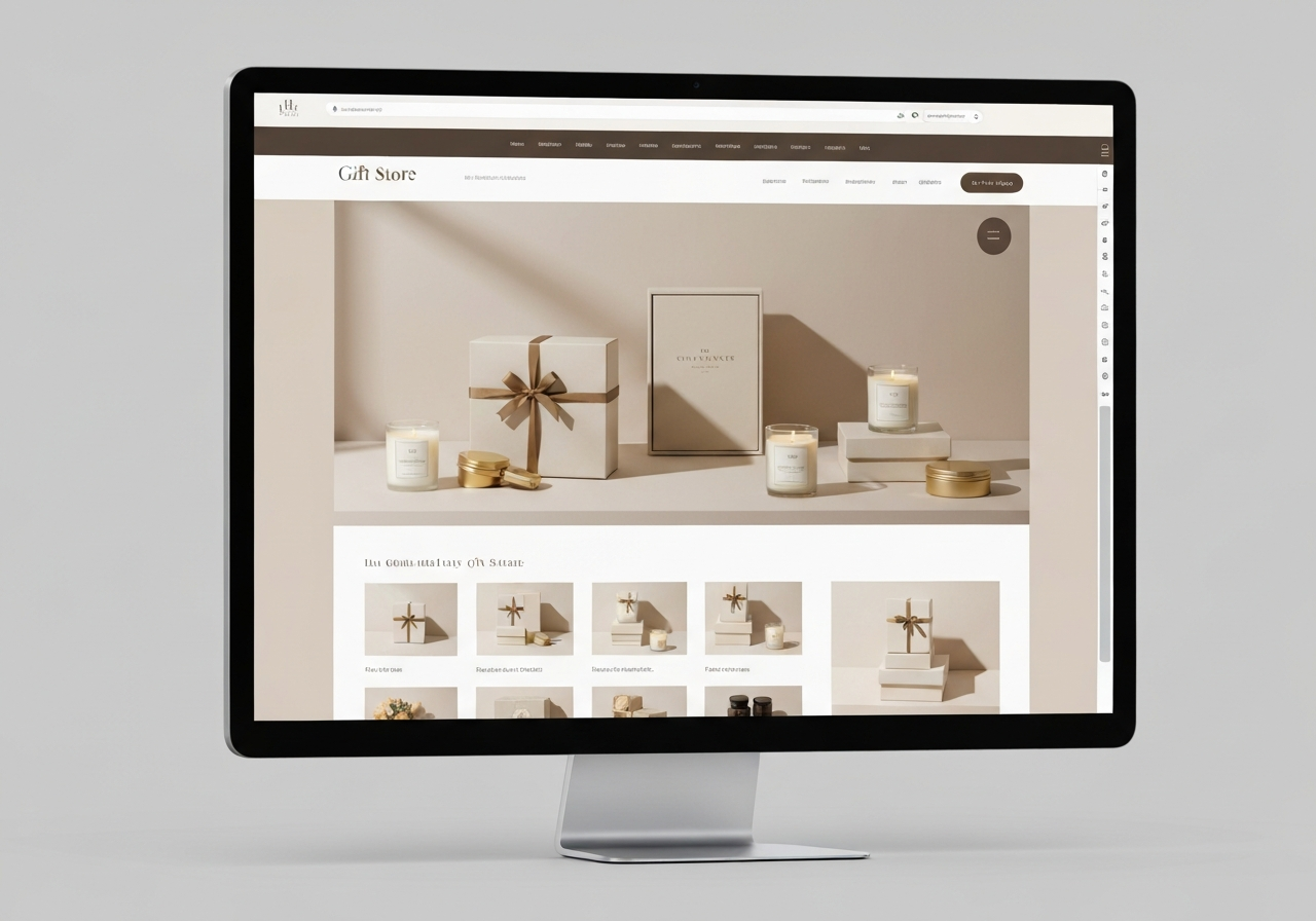 Gift Store website mockup