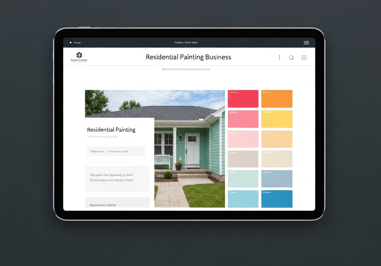 Residential Painting website mockup