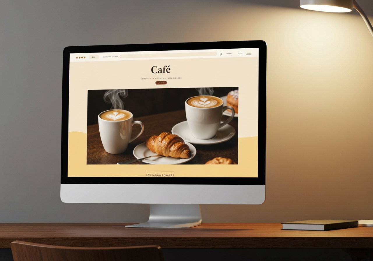 Local Cafe website mockup