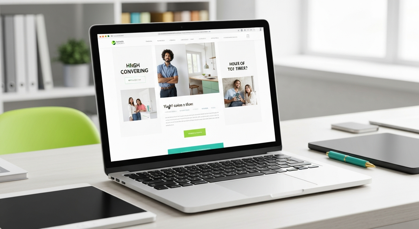 Modern custom website design workspace