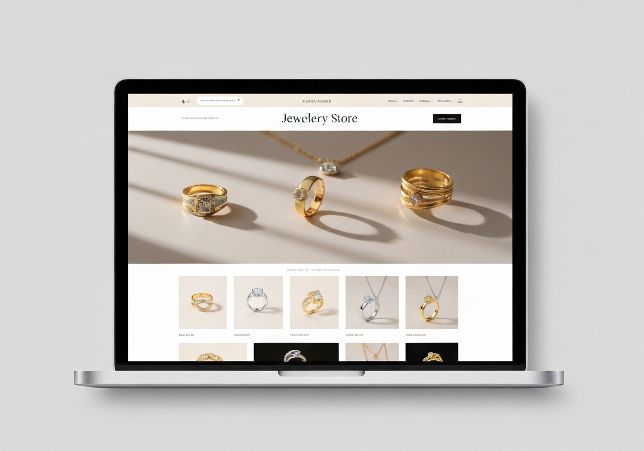 Jewellery Store website mockup