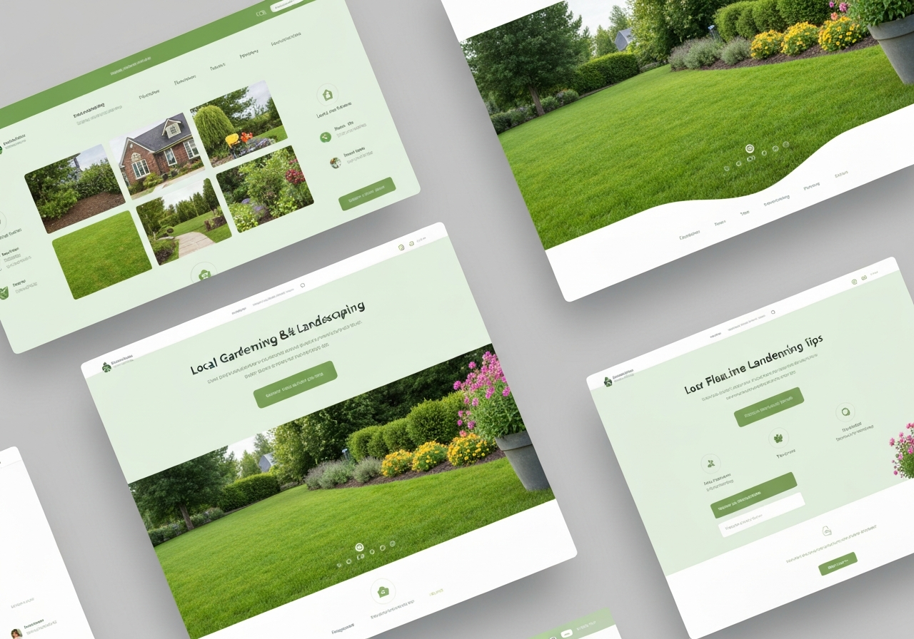 Local Gardener website mockup